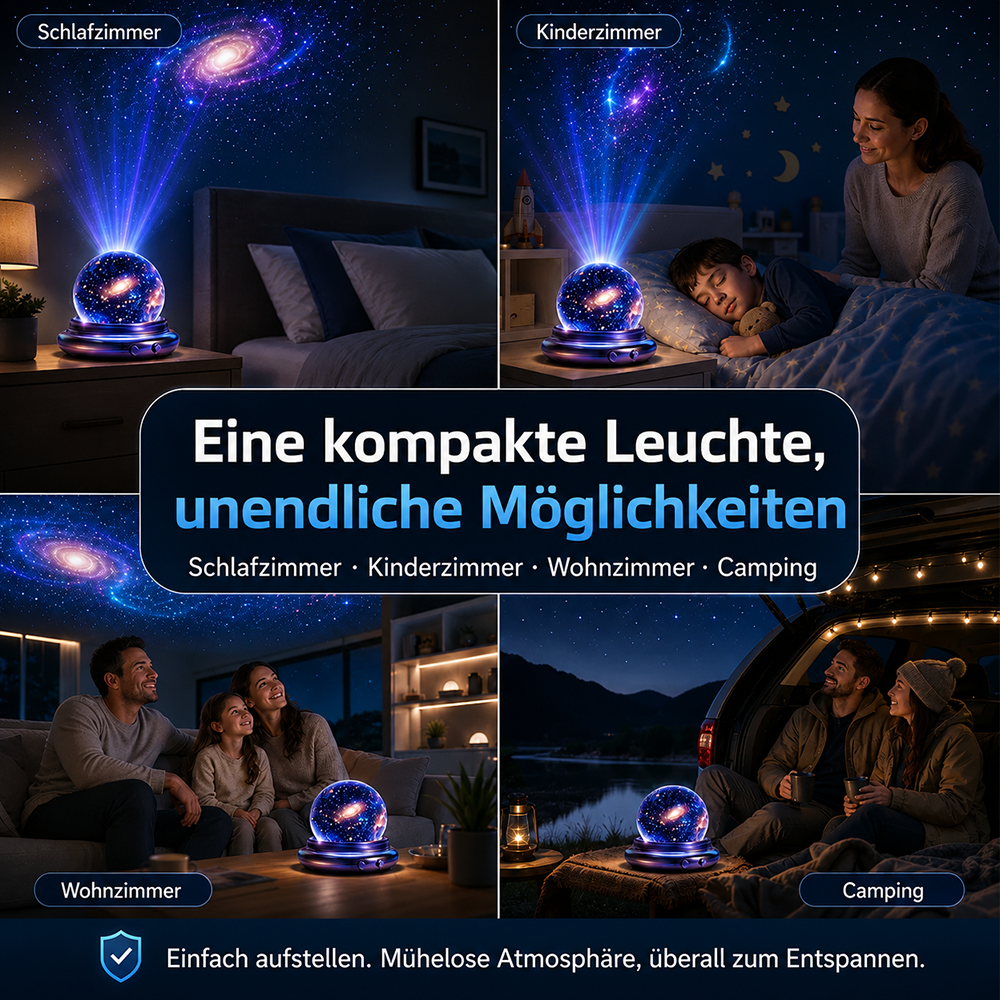 🔮 Nachtlicht-Projektor – intelligenter holografischer Sternenprojektor🔥