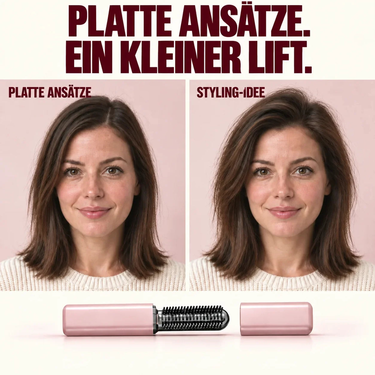Mini-Lockenstyler mit Schnellaufheizung – Ansatzvolumen, Pony-Styling & schnelles Nachstylen