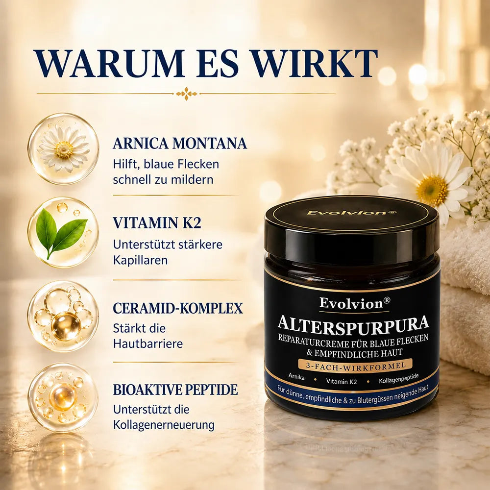 💛 Evolvion® Pflegecreme bei seniler Purpura, Blutergüssen & fragiler Haut-up