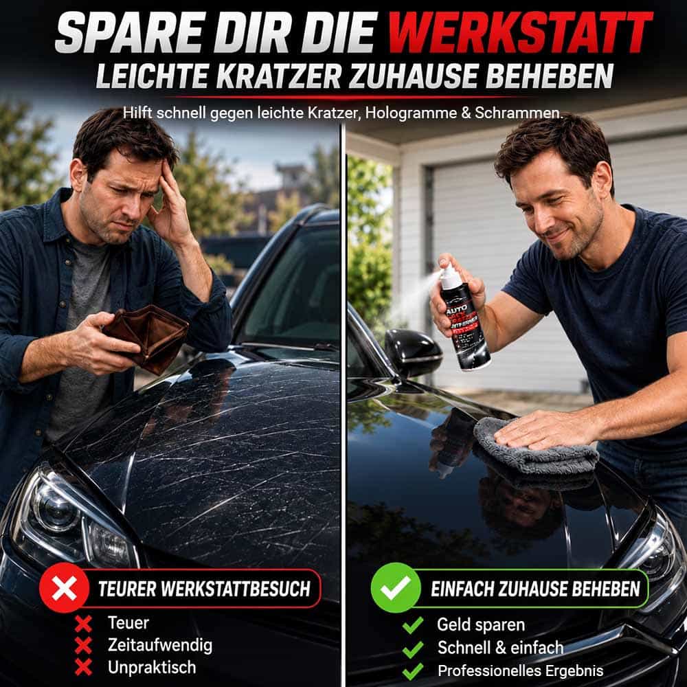 Autolack-Kratzerauffrischer – Mildert schnell Kratzer, Waschspuren & Schrammen ✨