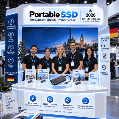 🏆 Beliebteste tragbare SSD 2026 — Premium Type-C Mini-Speicher | 500 GB / 1 TB / 2 TB