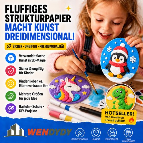 IEY® 3D-Strukturpapier mit Aufpluster-Effekt 🌿