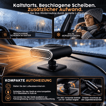 Tragbare Autoheizung – Schnelles Enteisen & Entfeuchten der Windschutzscheibe
