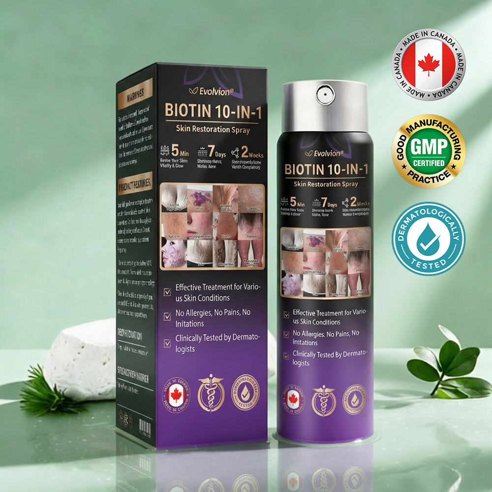 Made and Shipped from Canada✨Evolvion® Biotin 10-in-1 Skin Restoration Spray 🍇