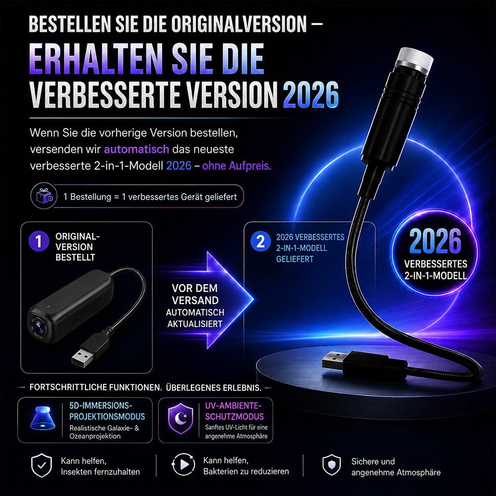 BVJ® Nachtlicht-Projektor – intelligenter holografischer Sternenprojektor🥳 Über 50.000 zufriedene Nutzer🏆