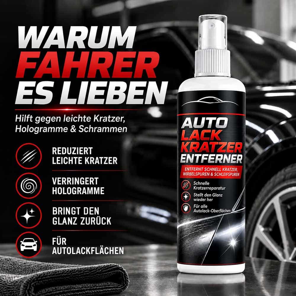 Autolack-Kratzerauffrischer – Mildert schnell Kratzer, Waschspuren & Schrammen ✨