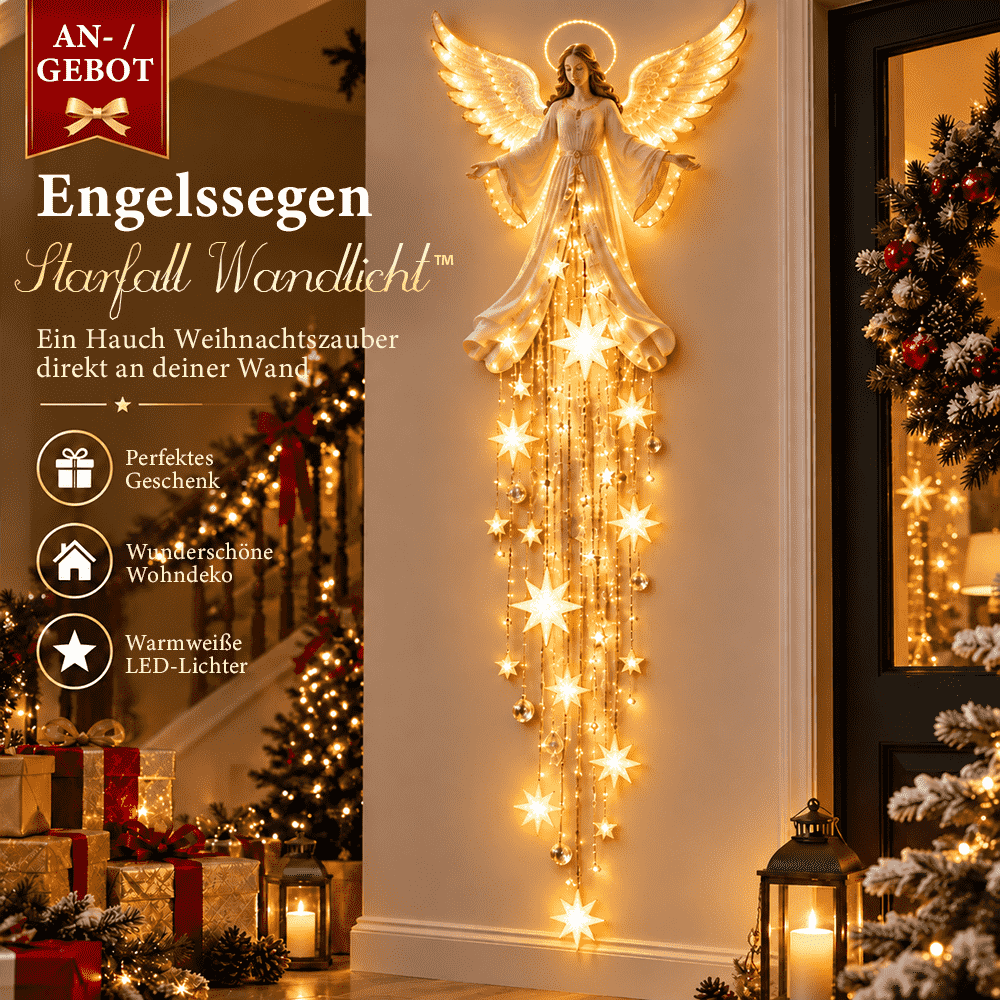 👼 Leuchtende Engel-Wanddekoration