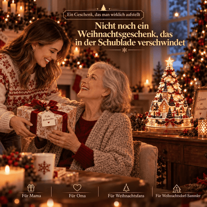 🎄 Magisches Weihnachtsdorf mit Projektion – 2 festliche Szenen
