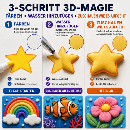 IEY® 3D Aufbläh-Strukturpapier🍀🍀