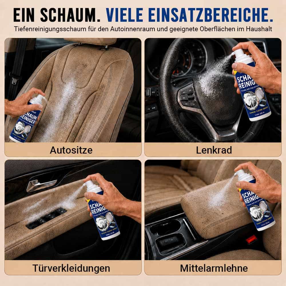 Entfernt jahrelangen Schmutz in Sekunden – kraftvoller Tiefenreinigungsschaum für den gesamten Autoinnenraum 🎄🎄