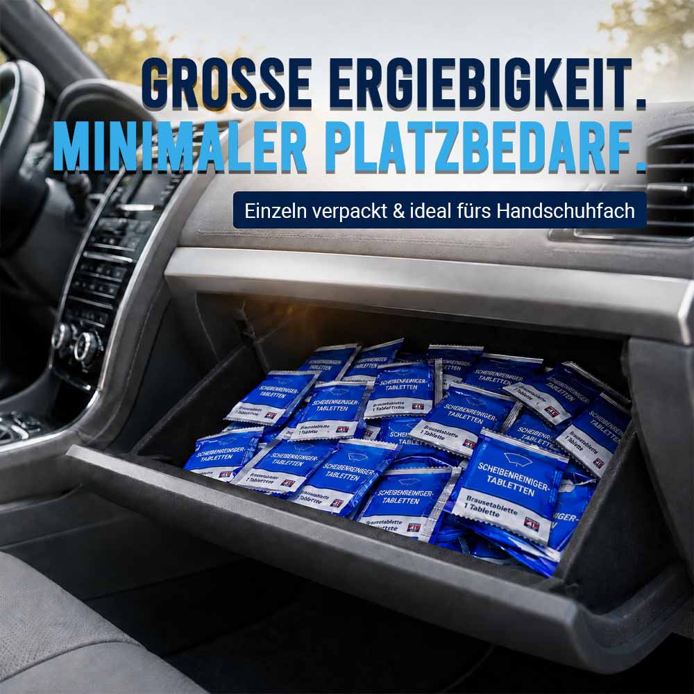 Konzentrierte Scheibenwasch-Tabletten – Einfach Wasser hinzufügen & die Windschutzscheibe reinigen🔥