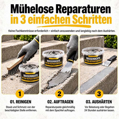 Wasserfeste Reparaturpaste für Betonwände, Böden & Stufen – Für Risse, Löcher & Abplatzungen 🛡️