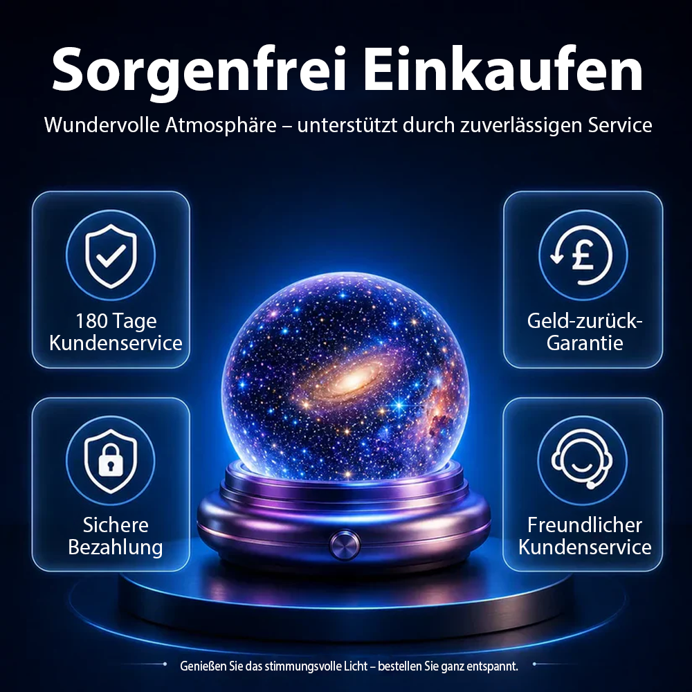 🔮 Nachtlicht-Projektor – intelligenter holografischer Sternenprojektor🔥