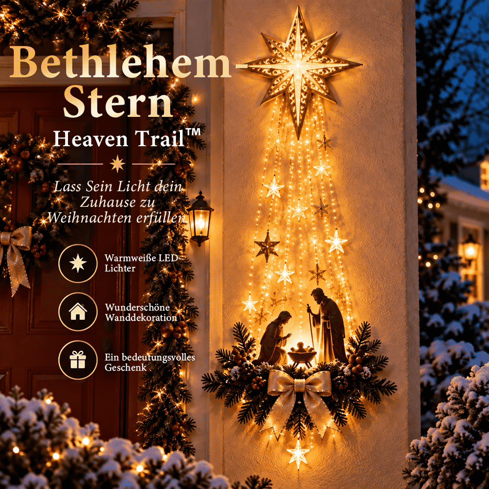 ✨ Beleuchtete Krippen-Wanddekoration