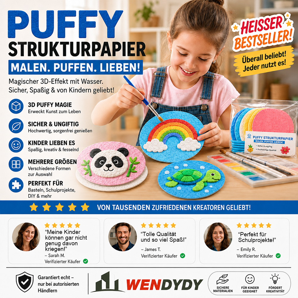 IEY® 3D-Strukturpapier mit Aufpluster-Effekt 🌿