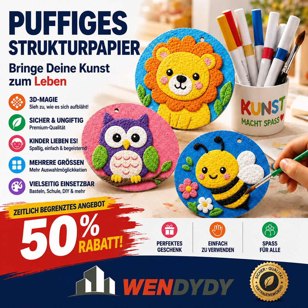 IEY® 3D-Strukturpapier mit Aufpluster-Effekt 🌿