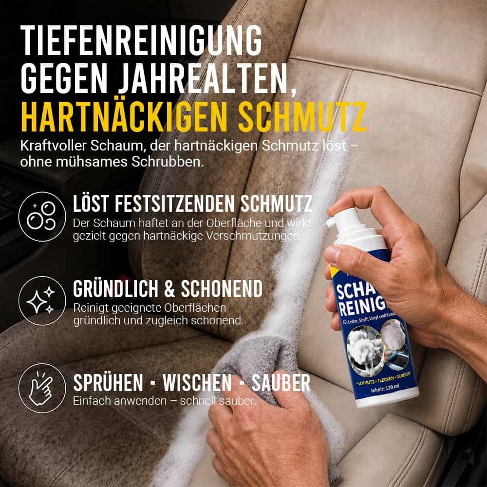Entfernt jahrelangen Schmutz in Sekunden – kraftvoller Tiefenreinigungsschaum für den gesamten Autoinnenraum 🎄🎄