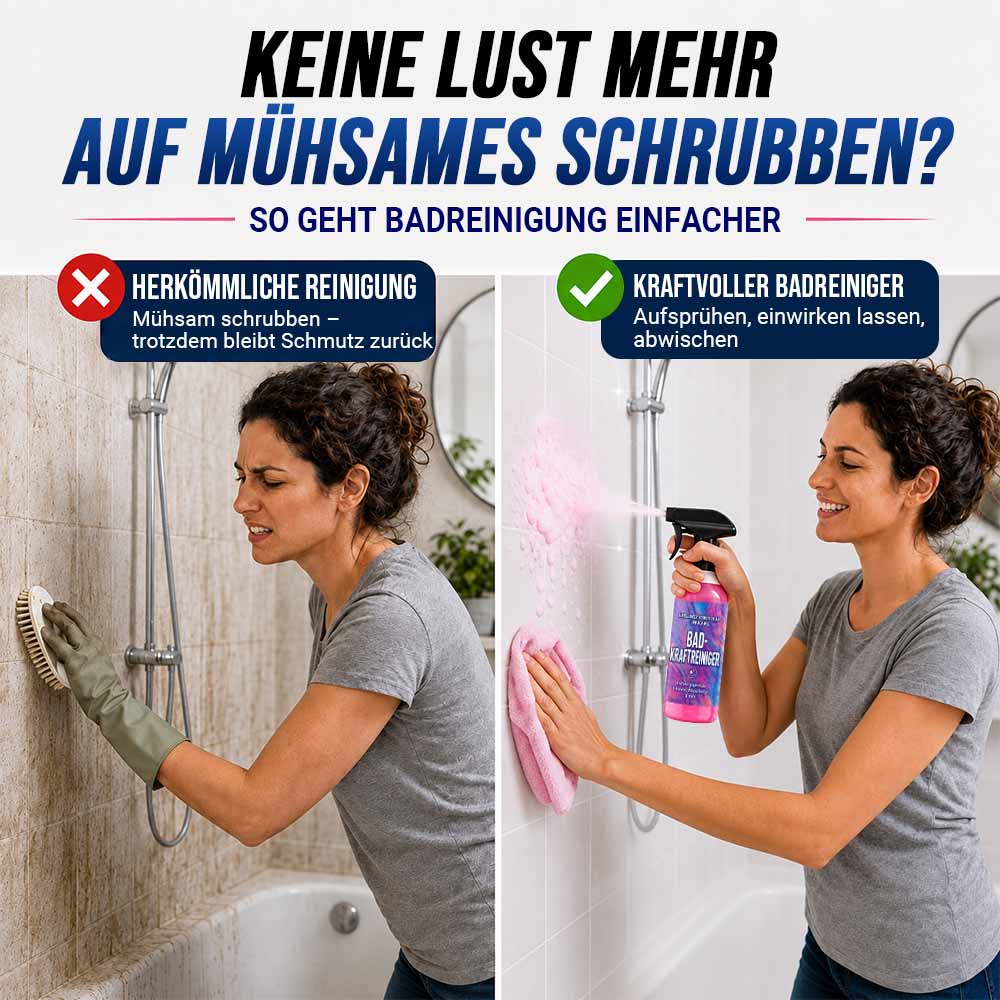Jahrelangen Badschmutz wegsprühen — Stark gegen Kalk, Schimmel, Wasserflecken & mehr ✨