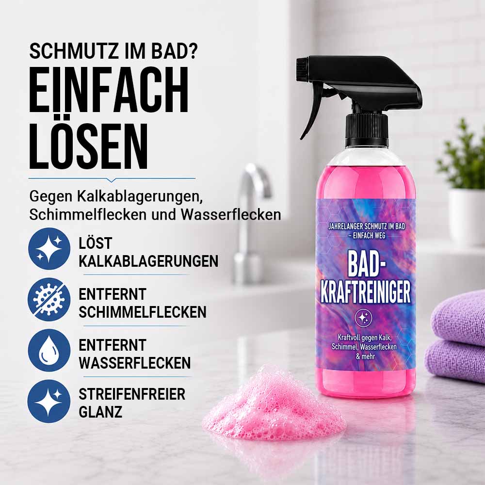 Jahrelangen Badschmutz wegsprühen — Stark gegen Kalk, Schimmel, Wasserflecken & mehr ✨