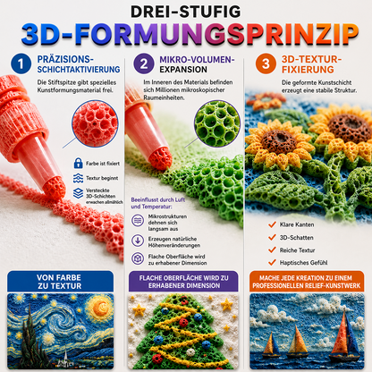 🌿 IEY® 3D-Relief-Kunststift – Verwandle flache Zeichnungen in fühlbare 3D-Kunst🌟
