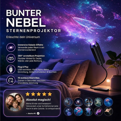 💡BVJ® Plug-and-Play HD Galaxie & Ozean Projektor Nachtlicht 🥳 Über 50.000 zufriedene Nutzer🏆