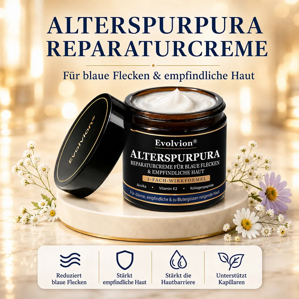 💛 Evolvion® Pflegecreme bei seniler Purpura, Blutergüssen & fragiler Haut🔥