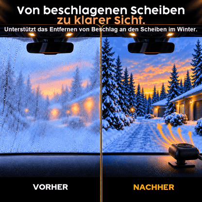 Tragbare Autoheizung – Schnelles Enteisen & Entfeuchten der Windschutzscheibe