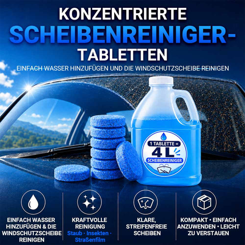 Konzentrierte Scheibenwasch-Tabletten – Einfach Wasser hinzufügen & die Windschutzscheibe reinigen🔥