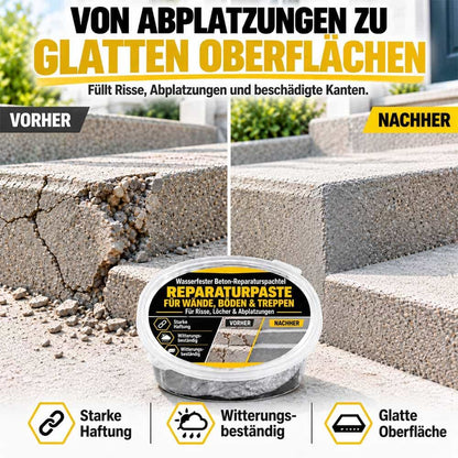 Wasserfeste Reparaturpaste für Betonwände, Böden & Stufen – Für Risse, Löcher & Abplatzungen 🛡️