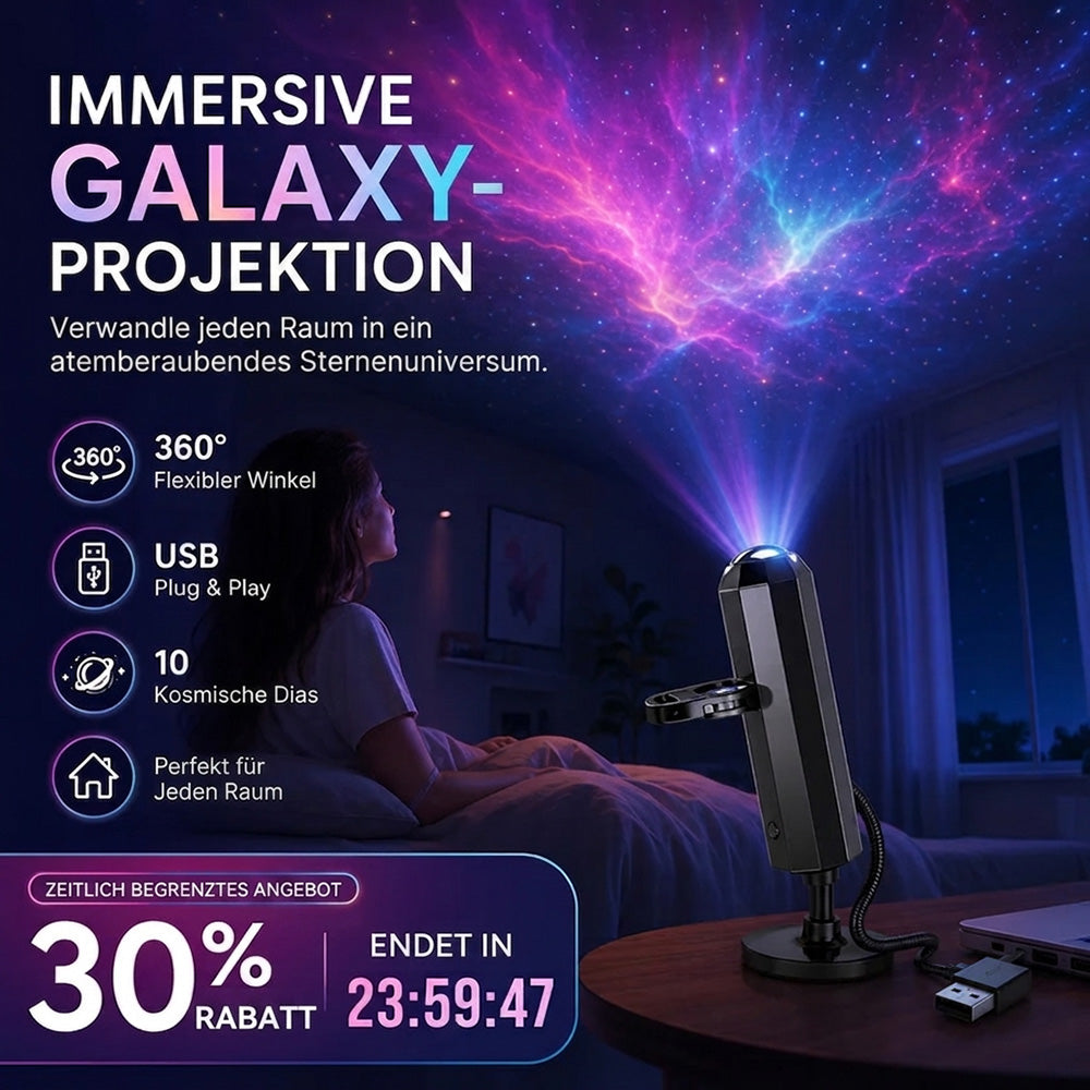 💡BVJ® Plug-and-Play HD Galaxie & Ozean Projektor Nachtlicht 🥳 Über 50.000 zufriedene Nutzer🏆