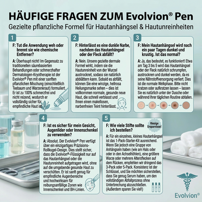 Hergestellt und versandt aus Deutschland ✨ Evolvion® 𝟕-Tage-Hautanhangs- & Pigmentflecken-Entferner – Schmerzfreie und narbenfreie fortschrittliche Lösung zur Beseitigung von Hautunreinheiten mit Roll-On-Pen ✨