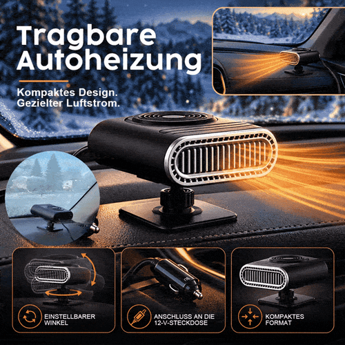 Tragbare Autoheizung – Schnelles Enteisen & Entfeuchten der Windschutzscheibe