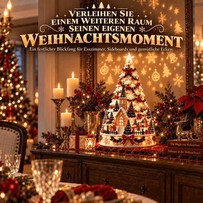 🎄 Magisches Weihnachtsdorf mit Projektion – 2 festliche Szenen