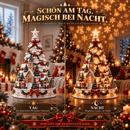 🎄 Magisches Weihnachtsdorf mit Projektion – 2 festliche Szenen